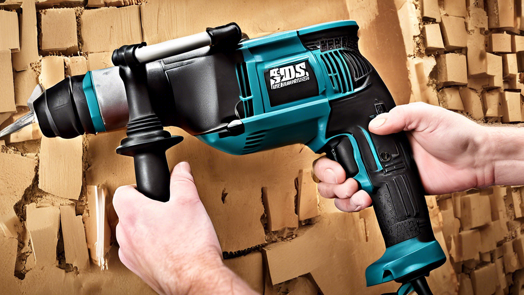 1-1/4 Inch SDS-Plus 13 Amp Heavy Duty Rotary Hammer Drill with Safety Clutch 4 Functions and Variable Speed, Including Chisels and Drill Bits