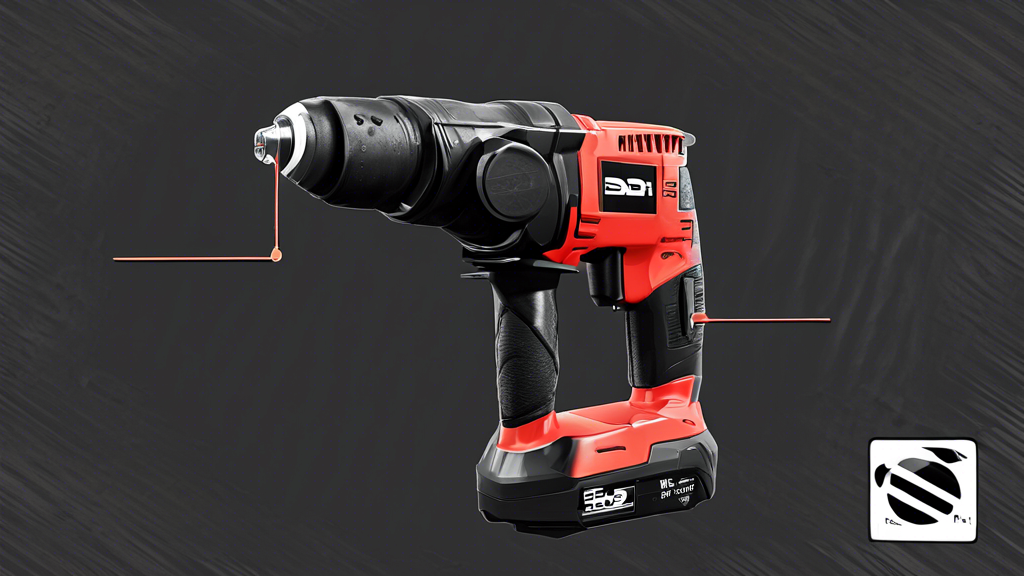 1-1/4 Inch SDS-Plus 13 Amp Heavy Duty Rotary Hammer Drill with Safety Clutch 4 Functions and Variable Speed, Including Chisels and Drill Bits