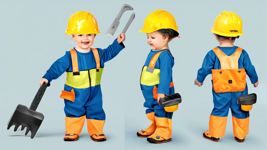 Toddler Tool Set, Construction Worker Costume for Kids 3 4 5 6, Boys Girls Pretend Play Toys with Construction Vest, Hat & Adjustable Tool Belt