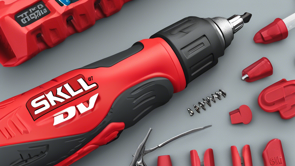 SKIL Rechargeable 4V Cordless Screwdriver with Circuit Sensor Technology Includes 45pcs Bit Set, USB Charging Cable, Carrying Case - SD561204