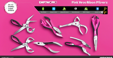 WORKPRO 4-Piece Pliers Set, Premium CR-V Construction Pliers Tool Sets Including Long Nose, Diagonal Cutting, Groove Joint and Slip Joint Pliers - Pink Ribbon