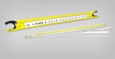 Accusize Industrial Tools 12'' 4 Combination Square Ruler Set Protractor Satin, 4-R Graduation, 0000-8101