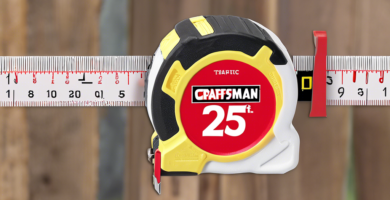 CRAFTSMAN 25-Ft Tape Measure with Fraction Marketing, Retractable, Manual-Locking Blade (CMHT37443S)