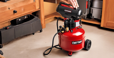 CRAFTSMAN Air Compressor, 6 Gallon, Pancake, Oil-Free with 13 Piece Accessory Kit (CMEC6150K)