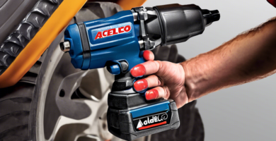 ACDelco ANI405A-NK1 Pneumatic Heavy Duty Twin Hammer ½” 5-Speed Impact Wrench & 3/8” Ratchet Wrench Combo Tool Kit