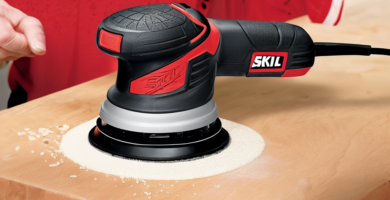 SKIL 5” Random Orbital Sander with Cyclonic Dust Box & 3pc Sanding Sheet - SR211601, Multicolor