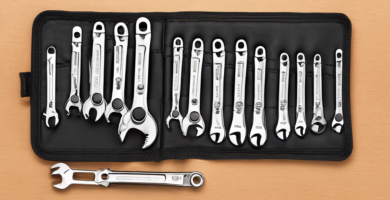 Amazon Basics Ratcheting Combination Wrench Set - Metric, 7-Piece